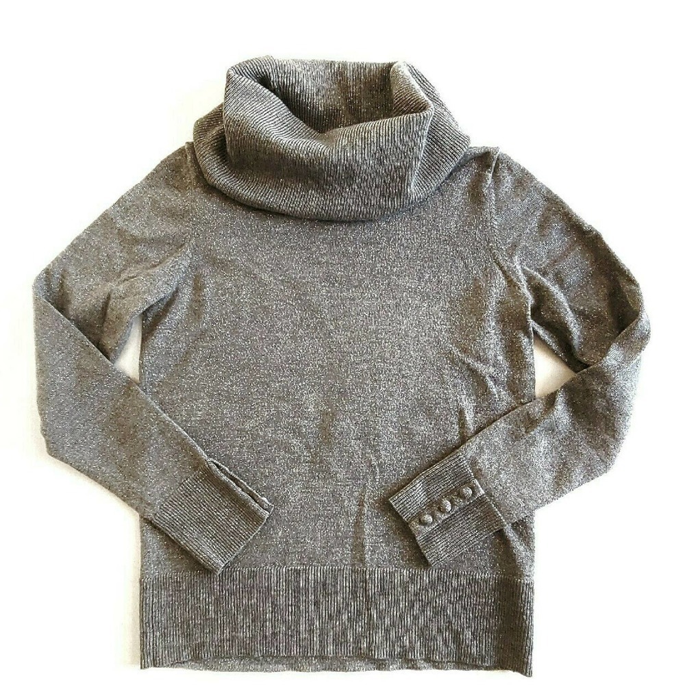 Talbots Sparkle Cowl Neck Sweater XS